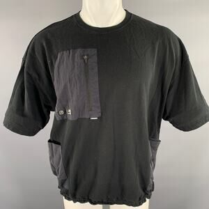 NEIGHBORHOOD Size M Black Graphic Cotton Oversized T-shirt